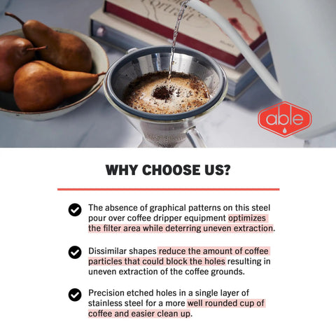 Reusable Stainless Steel Coffee Filter For Chemex, Brew Cafe Quality At Home with filter pouring coffee, eco friendly accessory