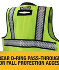 Rock Solid Class 2 High Visibility Surveyor Vest Xl Zipper Closure Hella Reflective Stripes Durable Mesh Build with rear D-ring.