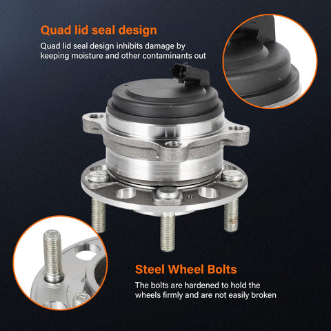 Premium Wheel Bearing And Hub Assembly For Kia Sorento 2016 2020 FWD Rear Left And Right Drop-In Replacement, OE-Grade Hub Bearing