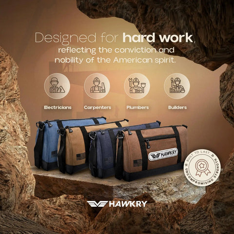 Canvas Tool Pouch Set 4 Pack Heavy Duty Tool Organizer Bags For Electricians Contractors Mechanics
