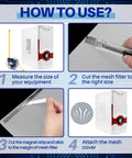 Step-by-step guide to installing DIY PC Case Dust Filter Kit 39.37 x 11.81 Inches with magnetic PVC dustproof cover.