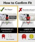 How to confirm fit for Top Shelf Bathroom Plumbing Upgrade Comes With A Nifty Silver Toilet Fill Valve Paired To Durable Standard Two Inch Flapper Repair Kit.