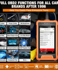 Creader Elite BiDirectional OBD2 Scanner For Toyota And Lexus 2026 displaying interface and features on 4 inch LCD touchscreen.
