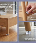 Adjustable Furniture Feet Set With M6 Threaded Screws on table, chair installation, PVC and metal levelers for stability and protection