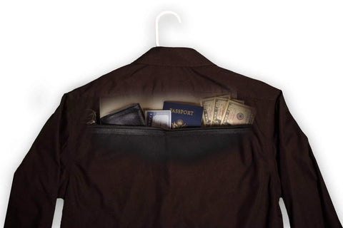 Under Clothes Lowkey Hidden Safe Hanger Diversion Pocket for Stashing Valuables at Home or While Traveling with Bonus Smell Proof Bag