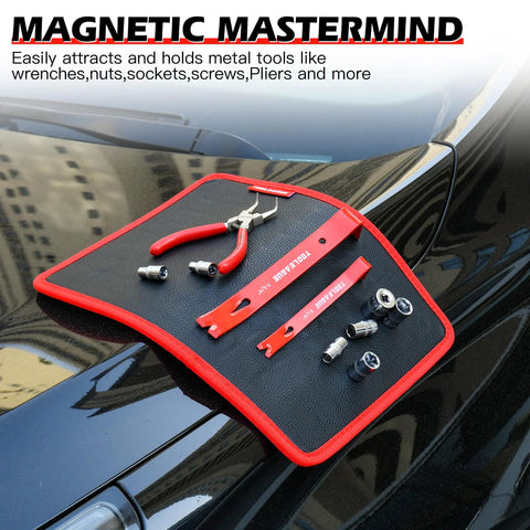 Magnetic Tool Mat With A 25 Lb Telescoping Magnetic Pickup Pen For Organizing Wrenches Screws Bolts Nuts And Small Metal Parts In The Shop Or Garage For Home