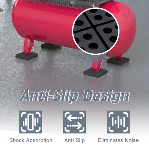 Badass Heavy Duty Rubber Anti Vibration Pads For Washers And Dryers Rigged As Shock Absorber Mounts for air compressor with anti-slip design.