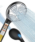 Handheld Shower Head With High Pressure Turbo Power Wash, 7 Modes, Anti Clog Nozzles, Built In Filter System For Hard Water