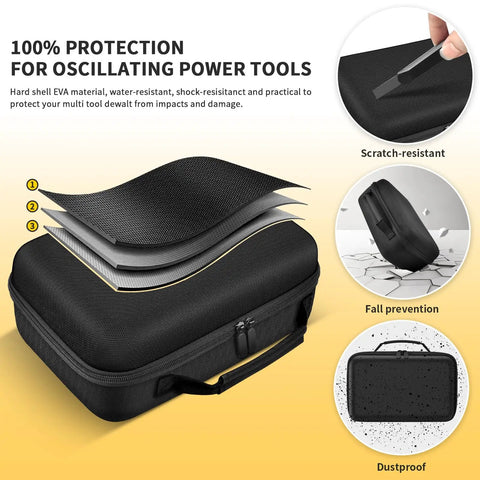 Beefy Tool Case Organizer For Dewalt 20V Max XR Oscillating Multi Tool DCS356B DCS354B with layers and fall prevention features