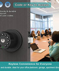 Keypad Door Knob With Keyless Entry and Code Lock, Auto Lock, Backlit Keypad, 50 User Codes Plus Master Code in office setting