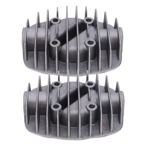 Air Compressor Cylinder Head Rebuild Kit 2 Pack Compatible With 2.5P 3P 5P 6P Double Cylinder Units aluminum cylinder heads