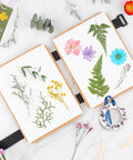 Professional Flower Press Kit With Six Layers And A 6.3 By 8.3 Inch Pressing Area For Adults And Kids, showing pressed flowers on boards