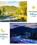 Solar Powered Pathway Lights 4 Pack Multicolor Outdoor Garden Lights IP67 Waterproof illuminating driveways day and night.