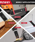 Extended Reach Titanium Oscillating Tool Blades For Metal And Wood Cutting With 70 Mm Deep Plunge Design Heavy Duty Multi Tool Accessories For Tight Squeeze Projects That Will Nail It Without Breaking A Sweat in use on wood, drywall, and cooper pipe.