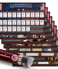 Eight Poster Set Covering 27 Amendments To The US Constitution With Bill Of Rights Included For Classrooms And Teachers, 12 By 18 Inch Posters Made In USA Social Studies Learning Tools