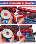 74 Piece Nut And Bolt Thread Checker Gauge With Detachable Bits, 39 Inch And 35 Metric Rustproof Size Finder, Screw Identifier Tool For Measuring In Tight Narrow Spaces And Hard To Reach Areas; Go/No Go