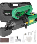 Yixbizhu 1250W Electric Hydraulic Rebar Cutter Slices #3 To #6 Steel Bars In 1.5 Seconds; includes accessories and case.