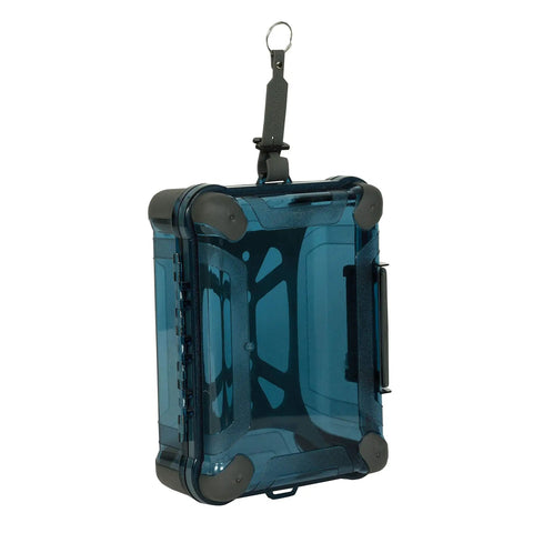 Large Watertight Case For Outdoor Gear Clear Polycarbonate Box With Single Latch Seal IPX6 Weatherproof in blue