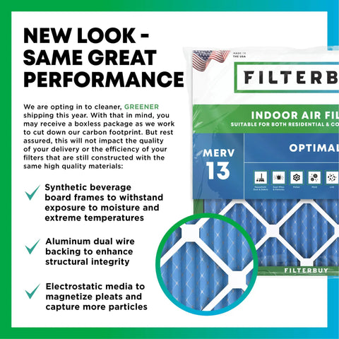 Packaging of 10x10x1 Air Filter With MERV 13 For Smoke And Allergy Defense, Electrostatic Pleated HVAC Replacement Filter, 6-Pack