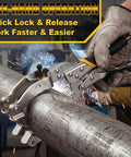 11 Inch Locking Welding Pipe Pliers Clamp For Round Tubes 2 To 3.5 Inches Heavy Duty High Carbon Steel For Metal Fabrication Industrial Home Workshop DIY Woodworking, locking round pipe