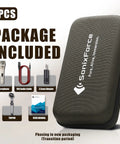 Package contents of Rugged Dynamic Vocal Microphone For Singing And Live Performance Cardioid Studio Mic including mic, cables, case.