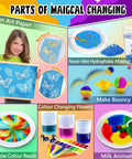110 Hands On Science Experiments Kit For Kids A Super Fun Educational Chemistry And Physics Lab Set With Volcano Eruptions And Crystal Projects The Ultimate STEM Gift For Boys And Girls Birthday showing sun art paper, never-wet hydrophobic material, and other projects.