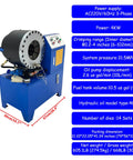 IntsuPimai 4Kw Electric Hydraulic Hose Crimper With 14 Dies For 0 2 To 4 Inch Tube Swaging Dual Control machine specifications view.