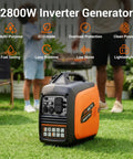 Beefy 2800 Watt Portable Inverter Generator For Home And Camping Use Gas Powered Quiet Emergency Backup With Fuel Shut Off
