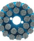 4 Inch Nylox Disc Brush With Crimped Filament For Deburring Edge Rounding And Surface Finishing On CNC Milling And Robotic Centers