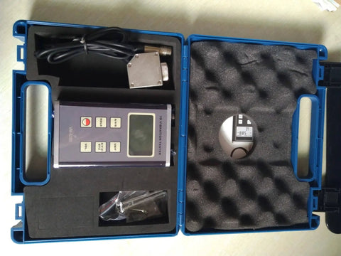 3 Axis Vibration Meter With Piezoelectric Accelerometer Sensor, 3 Channel Portable Vibrometer Analyzer VM6380 in blue case