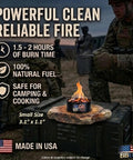 Campfire In A Can Portable Mini Fire Pit For Marshmallows And Smores Made In USA Trail Ready For Hiking Backpacking Camping And Emergencies Compact One Pack With A 1.5 To 2 Hour Burn Time Lightweight Four Ounces