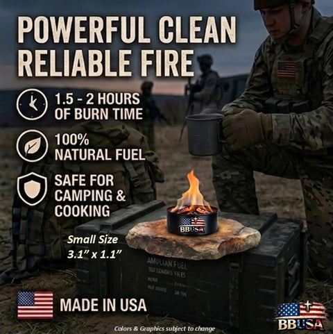 Campfire In A Can Portable Mini Fire Pit For Marshmallows And Smores Made In USA Trail Ready For Hiking Backpacking Camping And Emergencies Compact One Pack With A 1.5 To 2 Hour Burn Time Lightweight Four Ounces