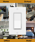 12 Pack Single Pole Rocker Light Switches 15A 120 277V With Wall Plate Included UL Listed for homes and offices installation.