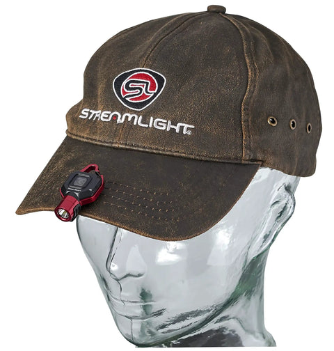Hat with Ultra Compact 325 Lumen USB Rechargeable Keychain Clip Light Red, Pocket Mate Tiny But Mighty Hands Free Clip On Flashlight