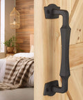 10 Inch Sliding Barn Door Handle Heavy Duty Rustic Barn Pull For DIY Sliding Door Gate Shed Garage Matte Black