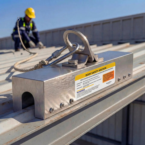 Professional Grade Non Penetrating Standing Seam Roof Anchor With 5000 Lbs Aluminum Fall Arrest Clamp Built Tough To Handle Every Tough Roofer Jobsite Now