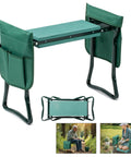 All In One Garden Kneeler And Seat Foldable Stool With Thick EVA Foam Pad Heavy Duty Bench With Tool Pouch