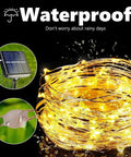 Solar Fairy Lights 2 Pack Total 80 Feet 240 LED Outdoor String Lights Waterproof With 8 Modes glowing in water
