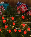 Warm Strawberry String Lights 10 Foot With 20 LEDs Battery Powered Indoor Outdoor Decor for Christmas Tree