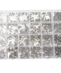 Pro Grade Premium 1200Pcs 24 Kinds Self Tapping Phillips Pan Head Screws Set In 304 Stainless Steel organized in a case