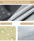 Close-up of waterproof fabric material showing water resistance and sun protection. Beefed Up 900D Porch Swing Replacement Fabric For All Weather Protection UV Resistant And Waterproof Seat Cover For Patio And Porch Swings Black 58.3 By 19.7 By 19.7 Inch.