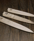 Premium Magnetic Oak Saya Cover For Yanagi Knives on wooden surface, showcasing rugged blade protector, 270mm guard.