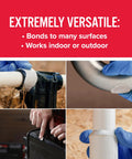 WaterWeld Epoxy Putty Stick 2 Oz Hand Mixable Two Part Underwater Repair Compound for plumbing, pipes, and surfaces shown.