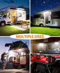 Magnetic RV Solar Lights Outdoor 178 LED 800LM Ultra Bright Porch Light With Motion Sensor IP65 Waterproof Exterior