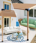Heavy Duty 4x4 Pergola Bracket Kit Built To Last With Waterproof Coating Corner Brackets For Wood Posts DIY Post Base