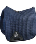 Dressage Ready Equestrian Saddle Pad For Horses Breathable Moisture Wicking Navy Pad Soft Comfort Saddle Blanket Contoured Fit