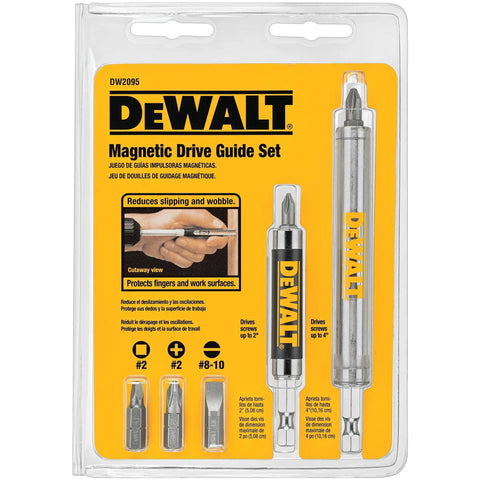 Packaging of Magnetic Drive Guide Screwdriving Bit Set With Self Retracting Sleeve For Precise Slip Free Driving Built For DIYers