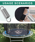 Slick Two Inch Hook To Hook Recliner Chair Tension Springs Replacement Kit For Furniture And Bed Frame Repair Zero Hassle Fix Heavy Duty shown on trampoline.