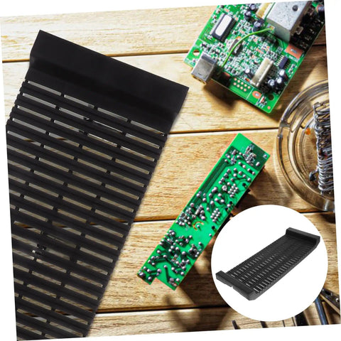 Anti Static Circuit Board Storage Rack And PCB Holder Stand for safe electronics protection with visible circuit boards.