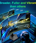 27 Inch Curved Monitor With Built In Speakers USB Type C 120Hz showing racing game setup